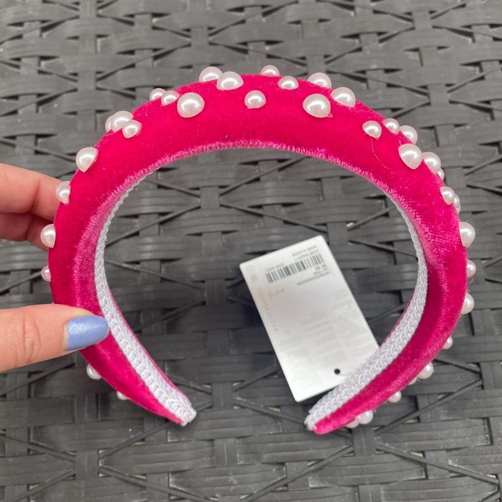 Magenta, Hot Pink Pearl Chunky Headband